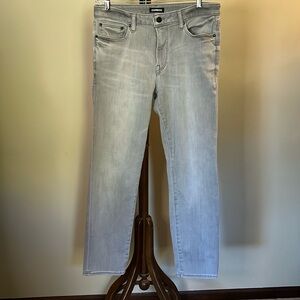 Express 34x32 Slim Straight Gray Jeans
